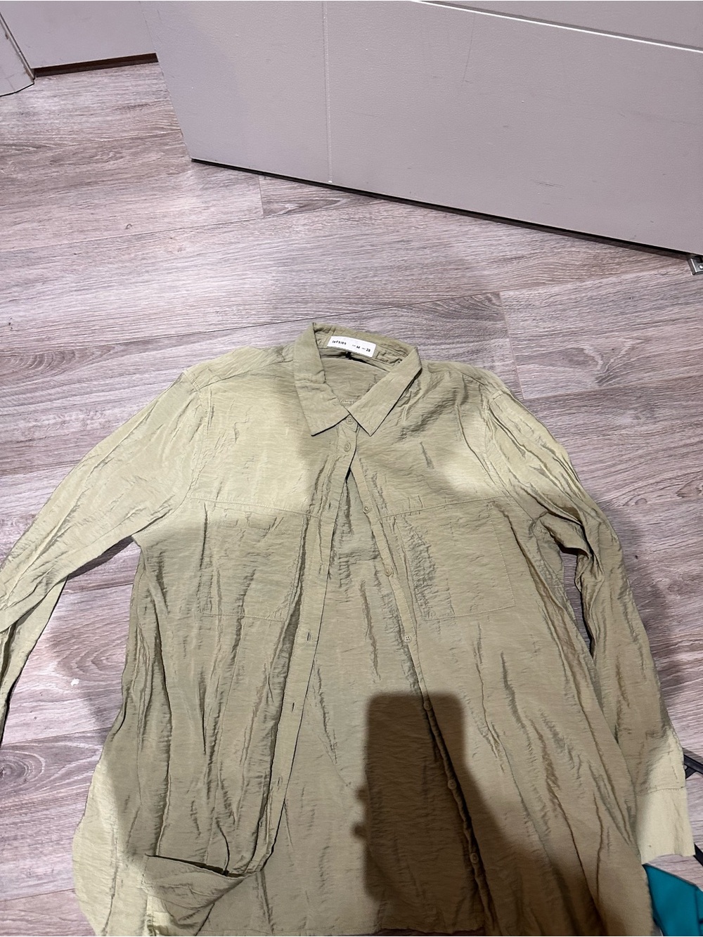 Light Olive Long-Sleeve Button-Down Shirt